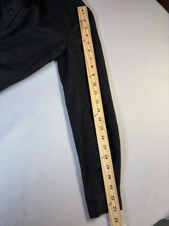 miu miu charcoal wool tailored button up blouse italy - Picture 12 of 15